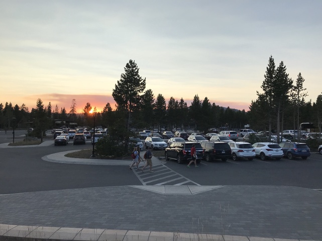 Sunset (forest fire?) at Canyon Village