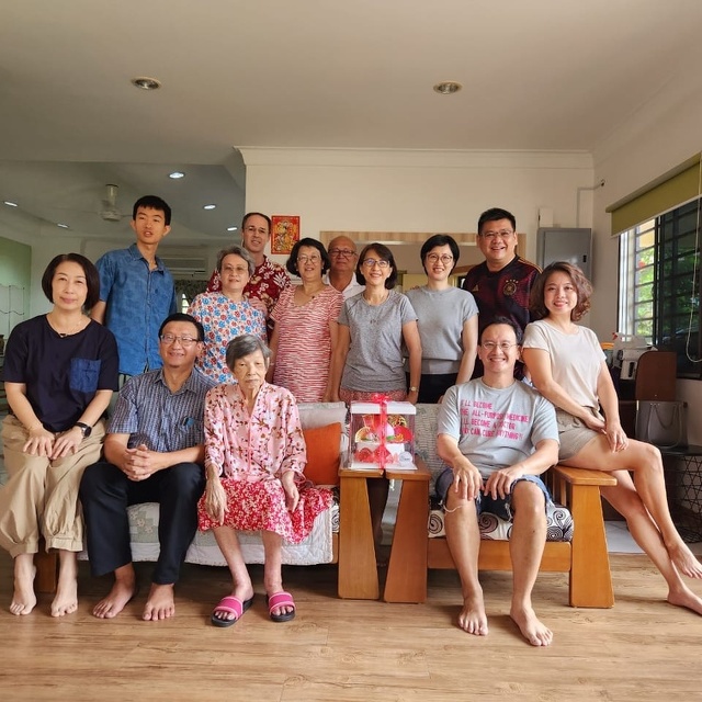 Family gathering for grandma's 84th birthday