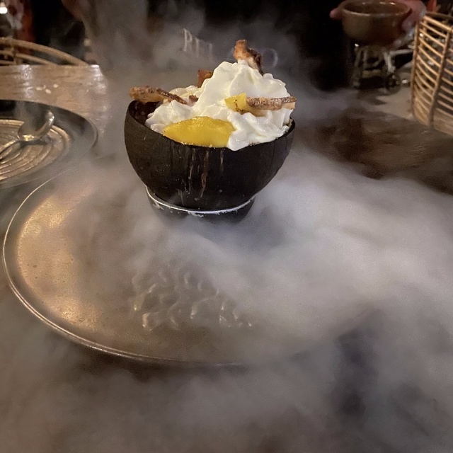 Dessert served on a cloud