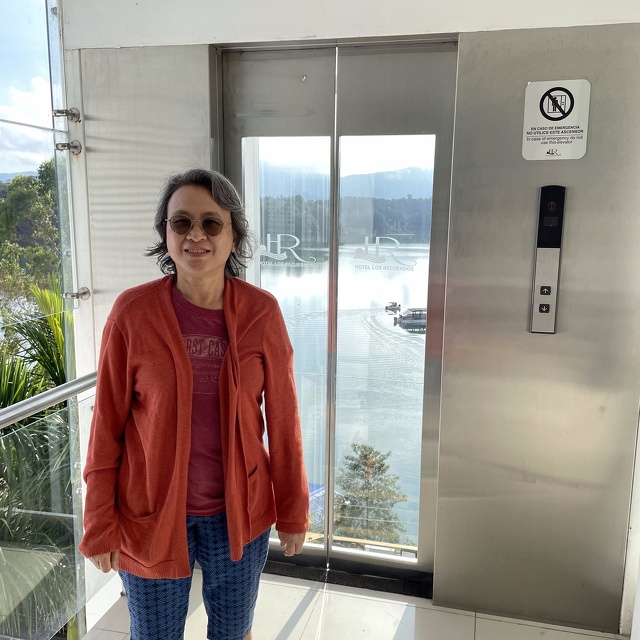Open elevator at Hotel Los Recuerdos