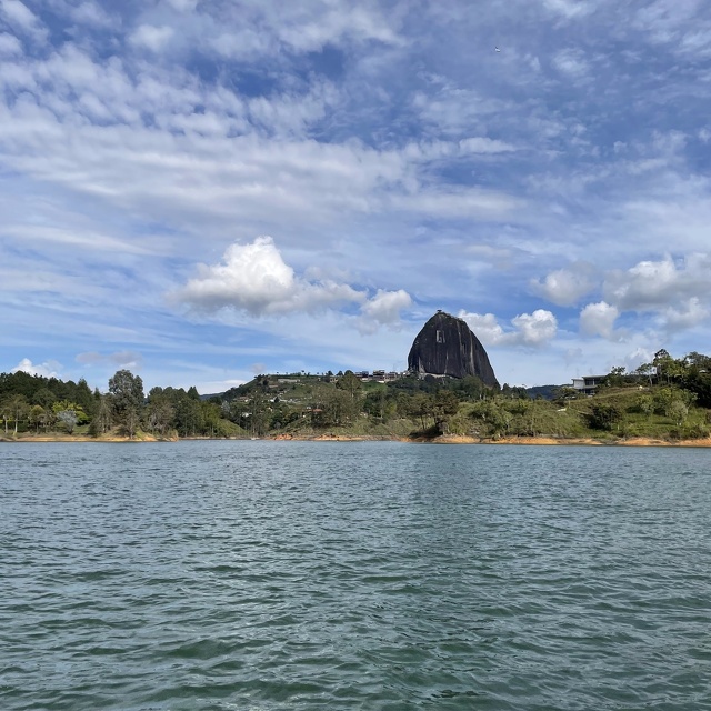 View of El Peñón from the lake