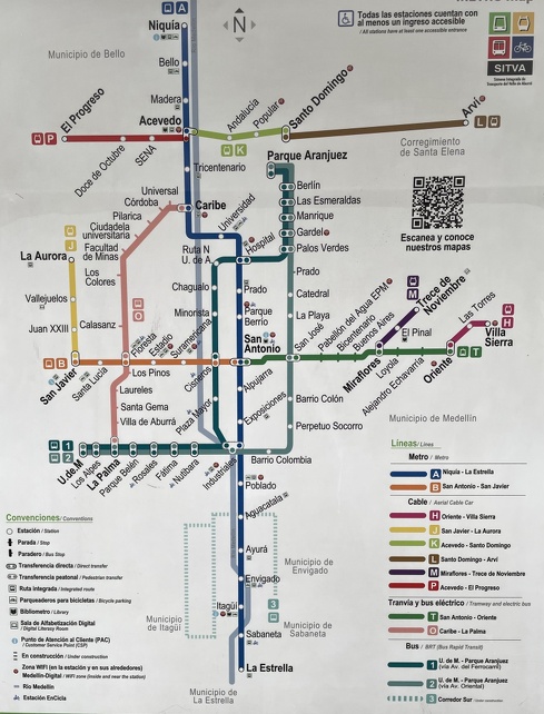 Subway map - we're going to Juan XXIII