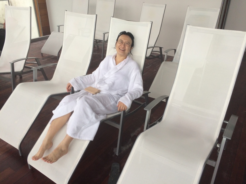 Relaxing at Iceland Spa