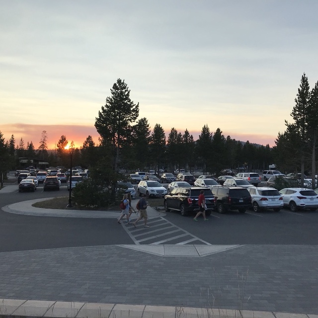 Sunset (forest fire?) at Canyon Village