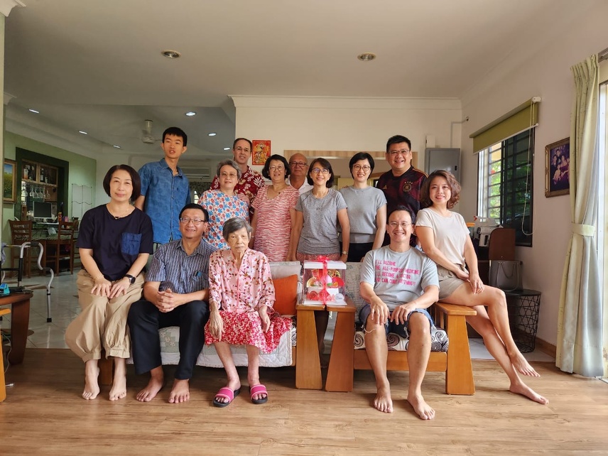Family gathering for grandma's 84th birthday