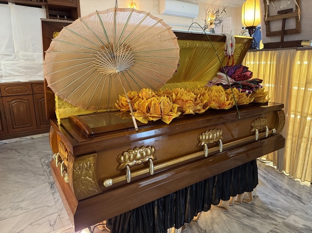 glass-top coffin