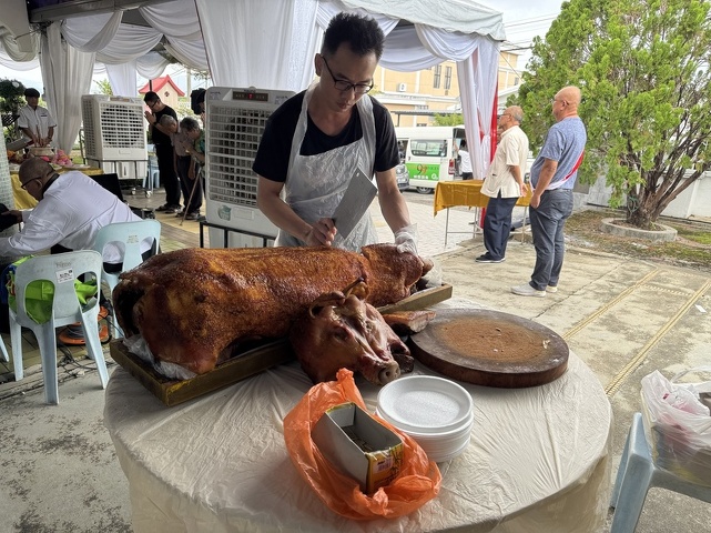 roast pork for the guests