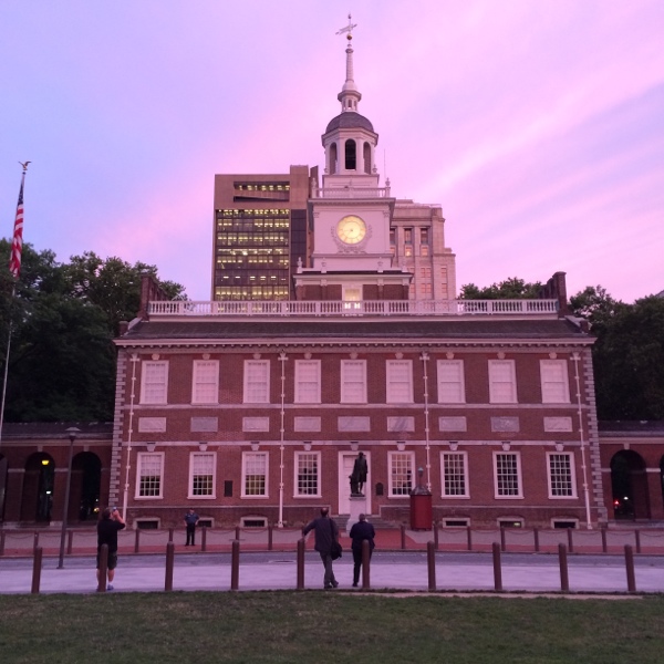 Independence Hall at twilight